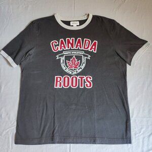 Roots73 Athletics T -shirt men's size L black with graphic design